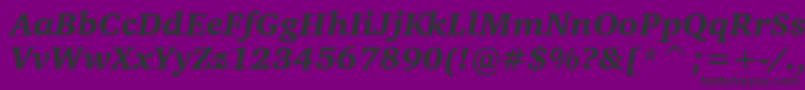 CharterBlackItalicBt Font – Black Fonts on Purple Background