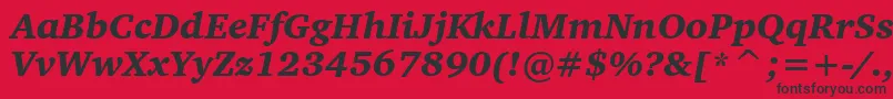CharterBlackItalicBt Font – Black Fonts on Red Background