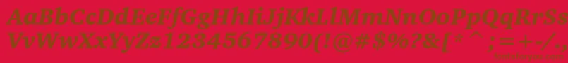 More about CharterBlackItalicBt Font CharterBlackItalicBt Font – Brown Fonts on Red Background