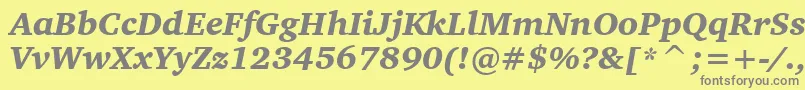 More about CharterBlackItalicBt Font CharterBlackItalicBt Font – Gray Fonts on Yellow Background