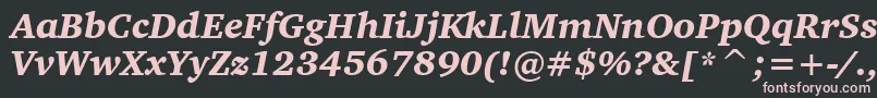 CharterBlackItalicBt Font – Pink Fonts on Black Background