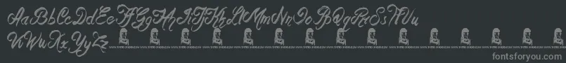 Fonte Rockers – fontes cinzas em um fundo preto