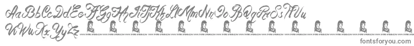 Rockers Font – Gray Fonts on White Background