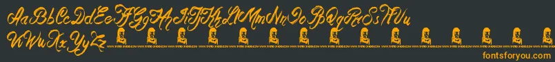 Czcionka Rockers – pomarańczowe czcionki na czarnym tle