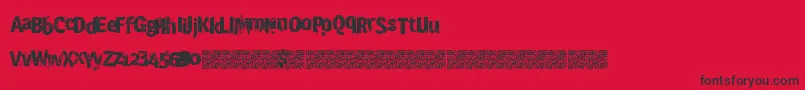 Crashsite Font – Black Fonts on Red Background