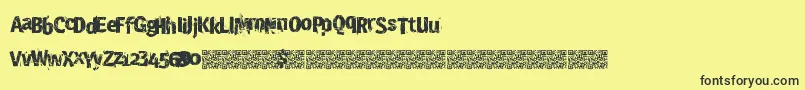 Crashsite Font – Black Fonts on Yellow Background