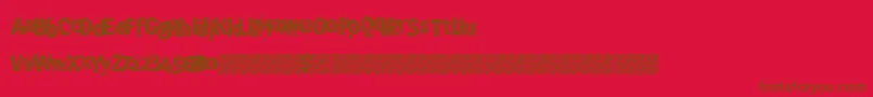 Crashsite Font – Brown Fonts on Red Background