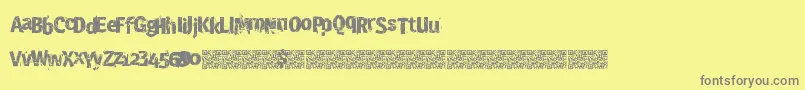 Crashsite Font – Gray Fonts on Yellow Background