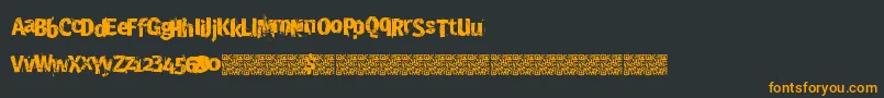 Crashsite Font – Orange Fonts on Black Background