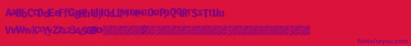 Crashsite Font – Purple Fonts on Red Background