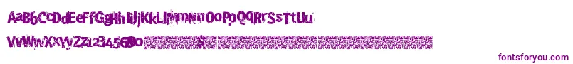 Crashsite Font – Purple Fonts on White Background