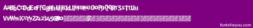 Crashsite Font – White Fonts on Purple Background