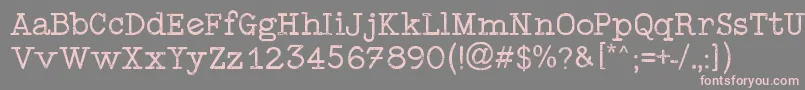 TypewriterStyle Font – Pink Fonts on Gray Background