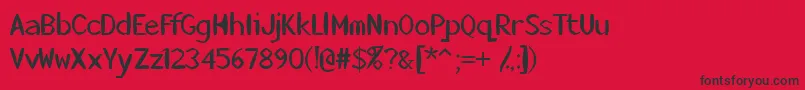 Killerstumps-fontti – mustat fontit punaisella taustalla