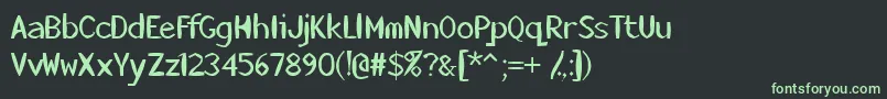フォントKillerstumps – 黒い背景に緑の文字