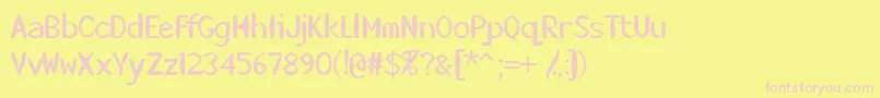 Killerstumps Font – Pink Fonts on Yellow Background