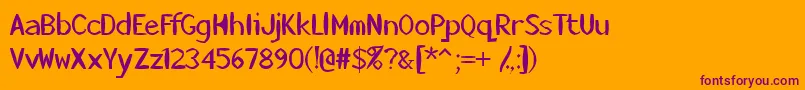 Killerstumps Font – Purple Fonts on Orange Background