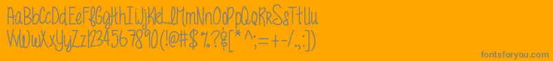 MrfFunkyfresh-Schriftart – Graue Schriften auf orangefarbenem Hintergrund