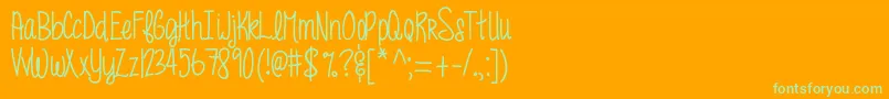 Lisätietoja MrfFunkyfresh-fontista MrfFunkyfresh-fontti – vihreät fontit oranssilla taustalla