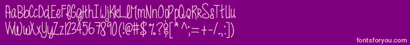 MrfFunkyfresh Font – Pink Fonts on Purple Background