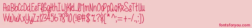 MrfFunkyfresh Font – Red Fonts on Pink Background