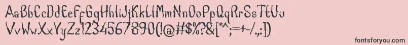 Fonte CabogeFontByOmus7ntypes – fontes pretas em um fundo rosa
