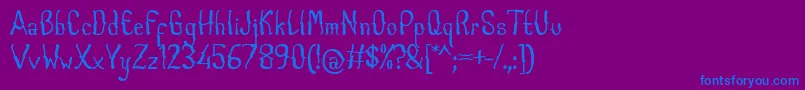 CabogeFontByOmus7ntypes Font – Blue Fonts on Purple Background