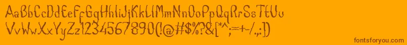 CabogeFontByOmus7ntypes Font – Brown Fonts on Orange Background