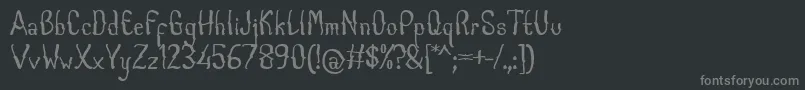 フォントCabogeFontByOmus7ntypes – 黒い背景に灰色の文字