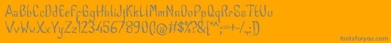 CabogeFontByOmus7ntypes Font – Gray Fonts on Orange Background