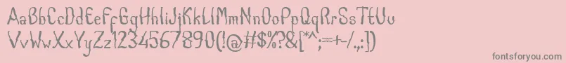 Fonte CabogeFontByOmus7ntypes – fontes cinzas em um fundo rosa