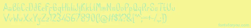 CabogeFontByOmus7ntypes Font – Green Fonts on Yellow Background