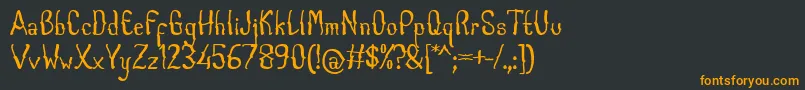 CabogeFontByOmus7ntypes Font – Orange Fonts on Black Background
