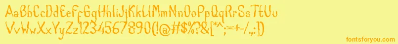 CabogeFontByOmus7ntypes Font – Orange Fonts on Yellow Background