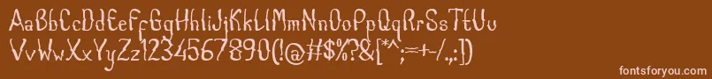 CabogeFontByOmus7ntypes Font – Pink Fonts on Brown Background
