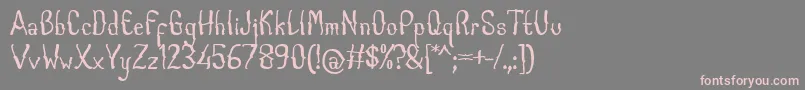 CabogeFontByOmus7ntypes-fontti – vaaleanpunaiset fontit harmaalla taustalla