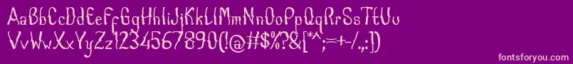 CabogeFontByOmus7ntypes-Schriftart – Rosa Schriften auf violettem Hintergrund
