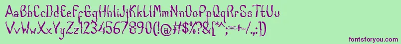 CabogeFontByOmus7ntypes Font – Purple Fonts on Green Background