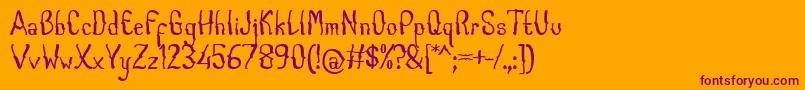 CabogeFontByOmus7ntypes Font – Purple Fonts on Orange Background