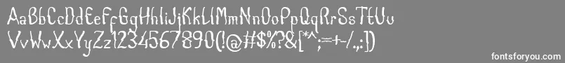 CabogeFontByOmus7ntypes-fontti – valkoiset fontit harmaalla taustalla