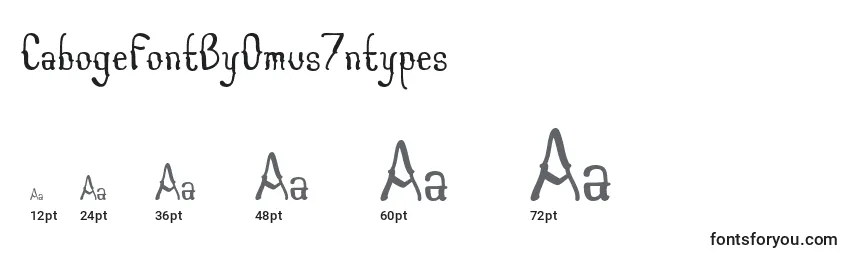 CabogeFontByOmus7ntypes Font Sizes