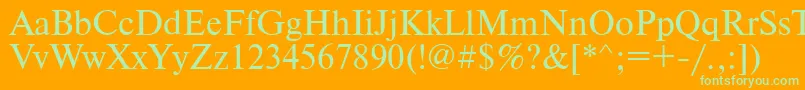 Timekoi8 Font – Green Fonts on Orange Background