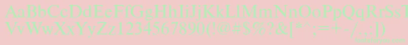 Timekoi8 Font – Green Fonts on Pink Background