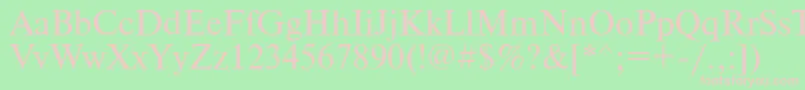 Timekoi8 Font – Pink Fonts on Green Background