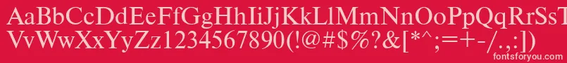 フォントTimekoi8 – 赤い背景にピンクのフォント