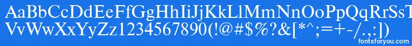 Timekoi8 Font – White Fonts on Blue Background