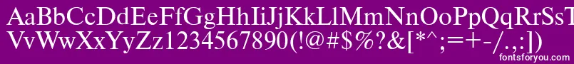 フォントTimekoi8 – 紫の背景に白い文字