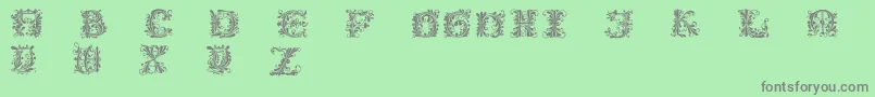 Flowerpower Font – Gray Fonts on Green Background