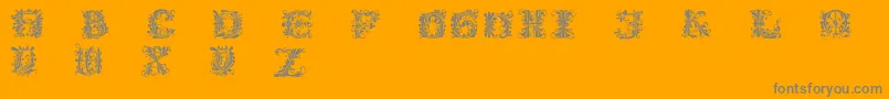 Flowerpower Font – Gray Fonts on Orange Background