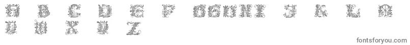 Flowerpower-fontti – harmaat kirjasimet valkoisella taustalla